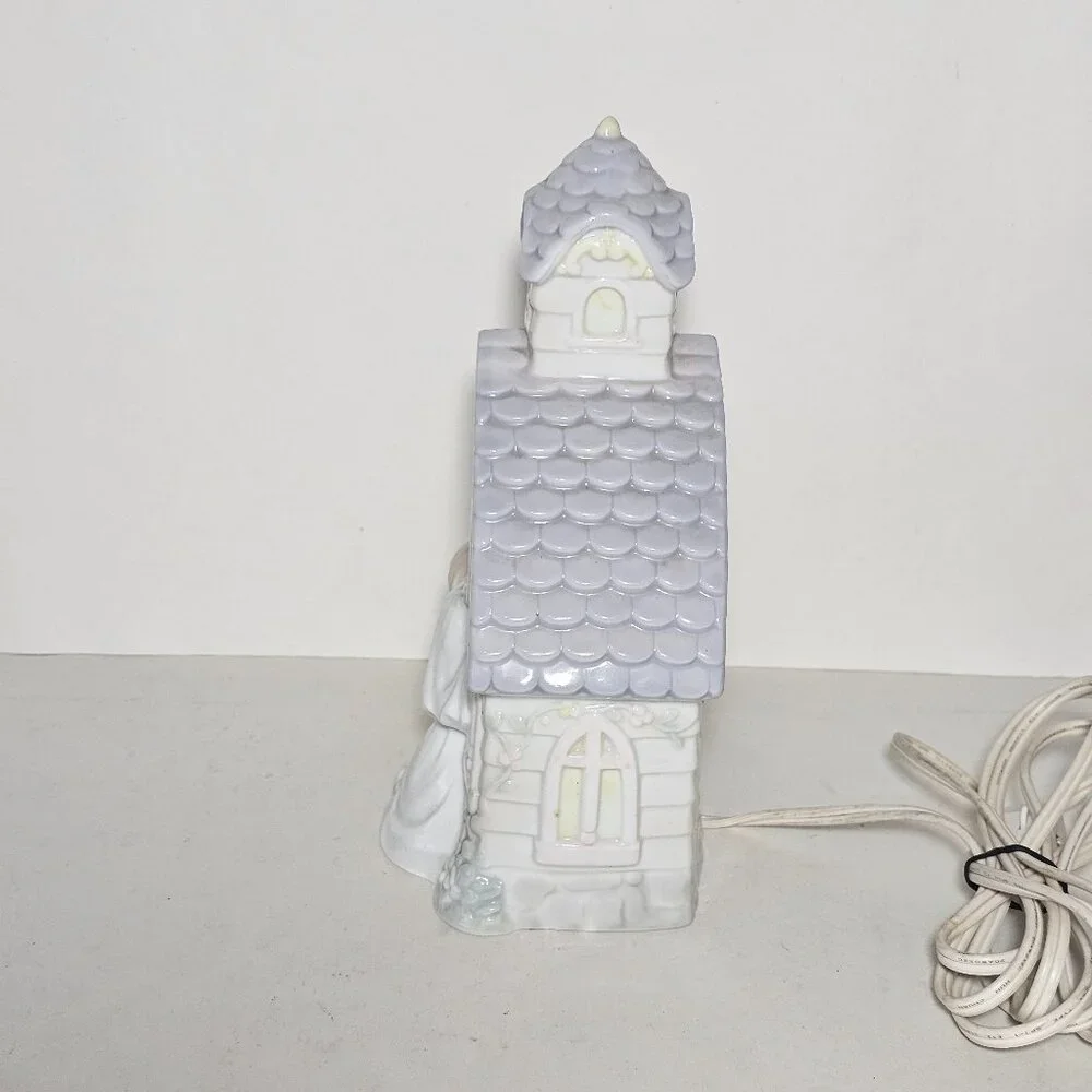 94 Enesco Precious Moments Collection Wedding Day At Chapel Lighted 3D Figurine